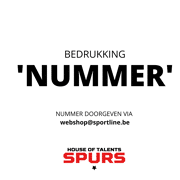 Bedrukking 'Nummer' op teamwear Spurs