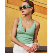 Esqualo - Singlet ribbed hook lurex