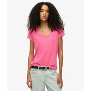 Superdry - Studios T-shirt met laag uitgesneden ronde hals