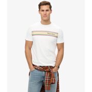 Superdry - Relaxt gestreept T-shirt met logo van evenement