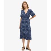 Superdry - Robe portefeuille mi-longue imprimée