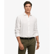 Superdry - Riviera Linnen Overhemd met Lange Mouwen