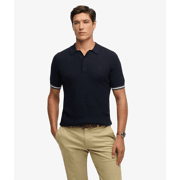 Superdry - Gebreide polo met korte mouwen en textuur