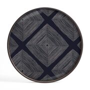 Ink Linear Squares Rond Dienblad L