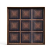 Ink Squares Glass Dienblad L