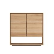 Oak Nordic Sideboard - 2 Opening Doors - 80 x 40 x 78 cm