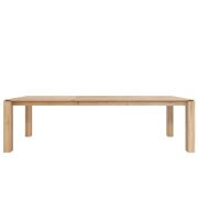 Oak Slice Extendable Dining Table - 180 x 100 x 76/280 x 100 x 76 cm