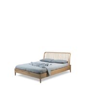 Oak Spindle Bed - Without Slats - Mattress 180/200 - 190 x 210 x 97 cm