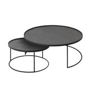Round Tray Table Set Low XL - ø 93 x 38 cm & ø 62 x 31 cm
