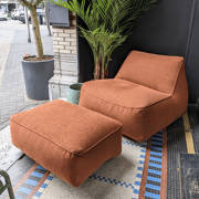 Ginosa easy chair & pouf (outlet)
