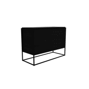 Monolit sideboard kast met 2 deuren metal zwart - 110 x 78 x 45 cm
