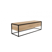 Oak Monolit TV Cupboard - Black - 140 x 45 x 42 cm