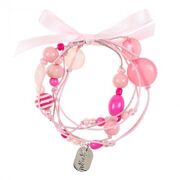 Souza Armbandje Delphi roze/fuchsia, volledig elastisch