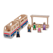 Houten Trein- en perron set - Melissa & Doug 14527