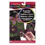 Scratch art-platen met verborgen kleuren : Vlinders en bloemen - Melissa & Doug 15956