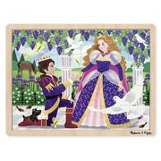 Melissa & Doug houten puzzel prins en prinses (24 st)