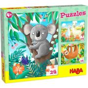 3 Puzzels Koala, Luiaard & Co. 3 x 24 stuks - HABA 306480