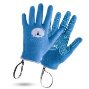 Blauwe wintertuinhandschoen voor kinderen, PROSPER de ijsbeer 3/6 jaar