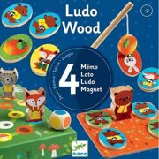 Houten spellen Ludo Wood (4 spellen) - DJECO DJ01628