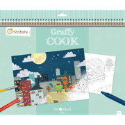 Kleurboek Graffy Cook Supergroenten Placemats - Avenue Mandarine GY031