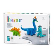 Hey Clay Dinos Stegosaurus, Pachycephalosaurus, Brachiosaurus 6 potjes - HEY CLAY 60032