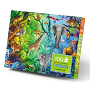 Holografische Puzzel Jungleparadijs 100 stuks - Crocodile Creek CC79102