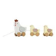 Houten Trekdier Kippen Little Farm - LITTLE DUTCH LD7130