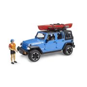 Jeep Wrangler Rubicon Unlimited met Kajak en speelfiguur - BRUDER 02529