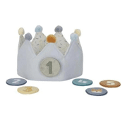 Little Dutch Verjaardagskroon van stof met cijfers blauw - Little Dutch LD4516