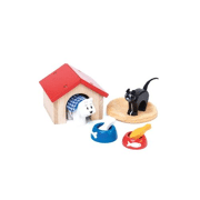 Huisdierenset Kat en Hond voor poppenhuis - Le Toy Van ME043