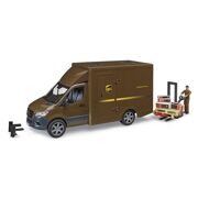 Mercedes Benz Sprinter UPS-vrachtwagen met chauffeur en accessoires - BRUDER 02678