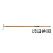 Metalen hark 8 tanden 110 cm - GARDENING FOR KIDS 3017