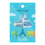 Snails Nail Wrap - Blue Stars