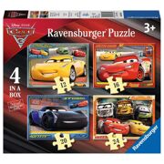 Puzzel Disney Cars 3, let´s race Vier puzzels - 12, 16, 20 en 24 stukjes - RAVENSBURGER 68944