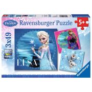 Puzzel Elsa, Anna & Olaf - 3 x 49 stukjes - RAVENSBURGER 92697