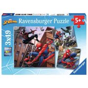 Puzzel Spiderman in actie - 3 x 49 stukjes - RAVENSBURGER 80250