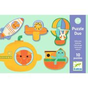 Puzzel Duo Voertuigen 10 x 2 stuks - DJECO DJ08270