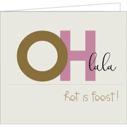 Wenskaart Ohlala het is feest! - Mail-Box SIM1375