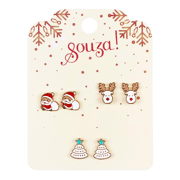 Souza Steekoorbellen Christmas 3 sets - SOUZA 107570