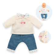 T-shirt met lange mouwen en jeans Weekend in Parijs voor pop 36 cm - COROLLE 141690