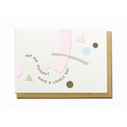 Wenskaart Hip Hip Hooray - Have a lovely day - Enfant Terrible OH8329