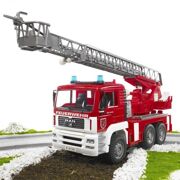 MAN TGA ladderwagen brandweer met waterpomp en geluids- en lichtmodule - BRUDER 02771