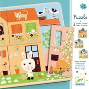 Djeco 3-lagen Puzzel - Chez carot