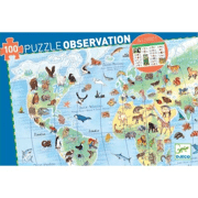 Observatiepuzzel De dieren van de wereld 100 stuks - Djeco DJ07420