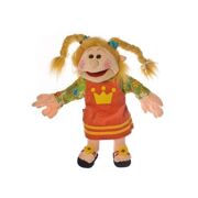 Handspeelpop kleine Jenny, meisje met vlechtjes 45 cm - Living Puppets W138