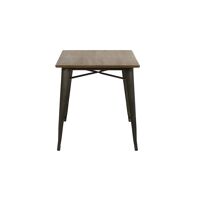  TILO - table  - metal / bamboo - L 70 x W 70 x H 76 cm