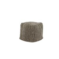  YUTTA  - pouf - coton - L 40 x W 40 x H 46 cm - naturel