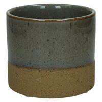  SUNA - cache pot - composite de sable - DIA 11 x H 10 cm - gris