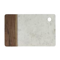  IDLI - plateau à fromage - marble / bois d'acacia - L 30 x W 20 cm