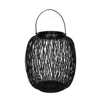 ZIGGY - lantaarn - bamboe - DIA 36 x H 40 cm - zwart